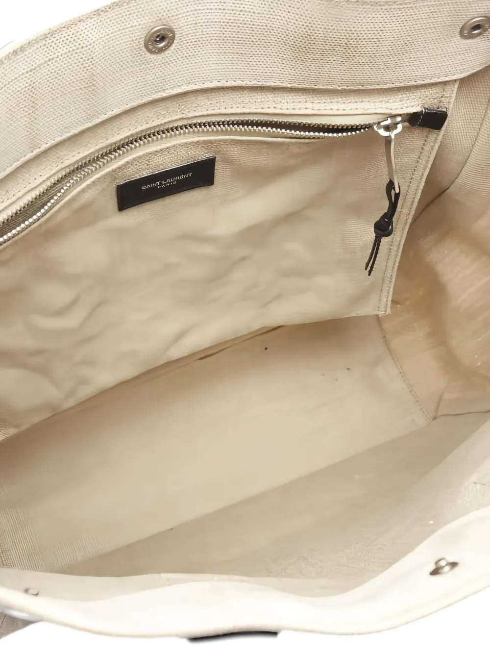 Pre-owned Saint Laurent 2000's X Rive Gauche Tote Bag In Neutral