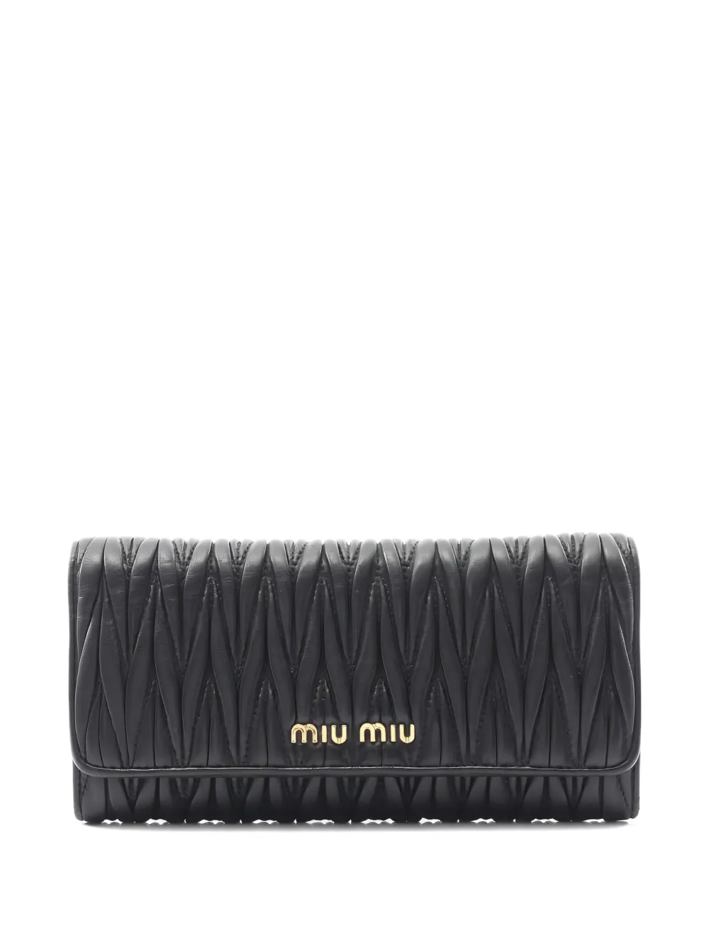 Miu Miu Pre-Owned 2000's matelasse bi-fold long wallet | negro | Image 1
