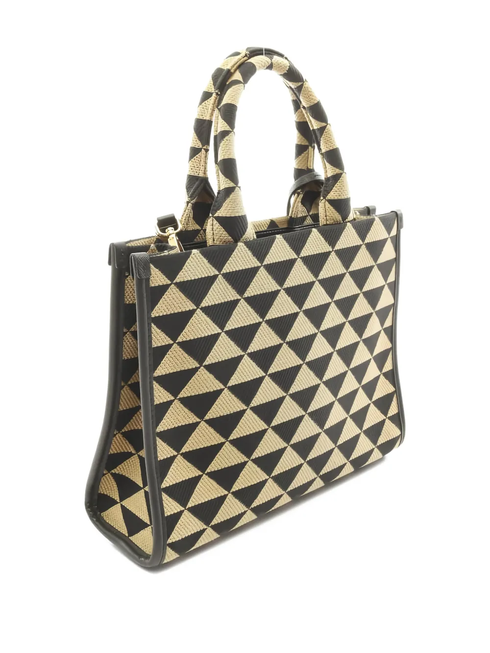 PRADA Pre-owned 2010s Triangolo Jacquard Tote Bag In Neutral