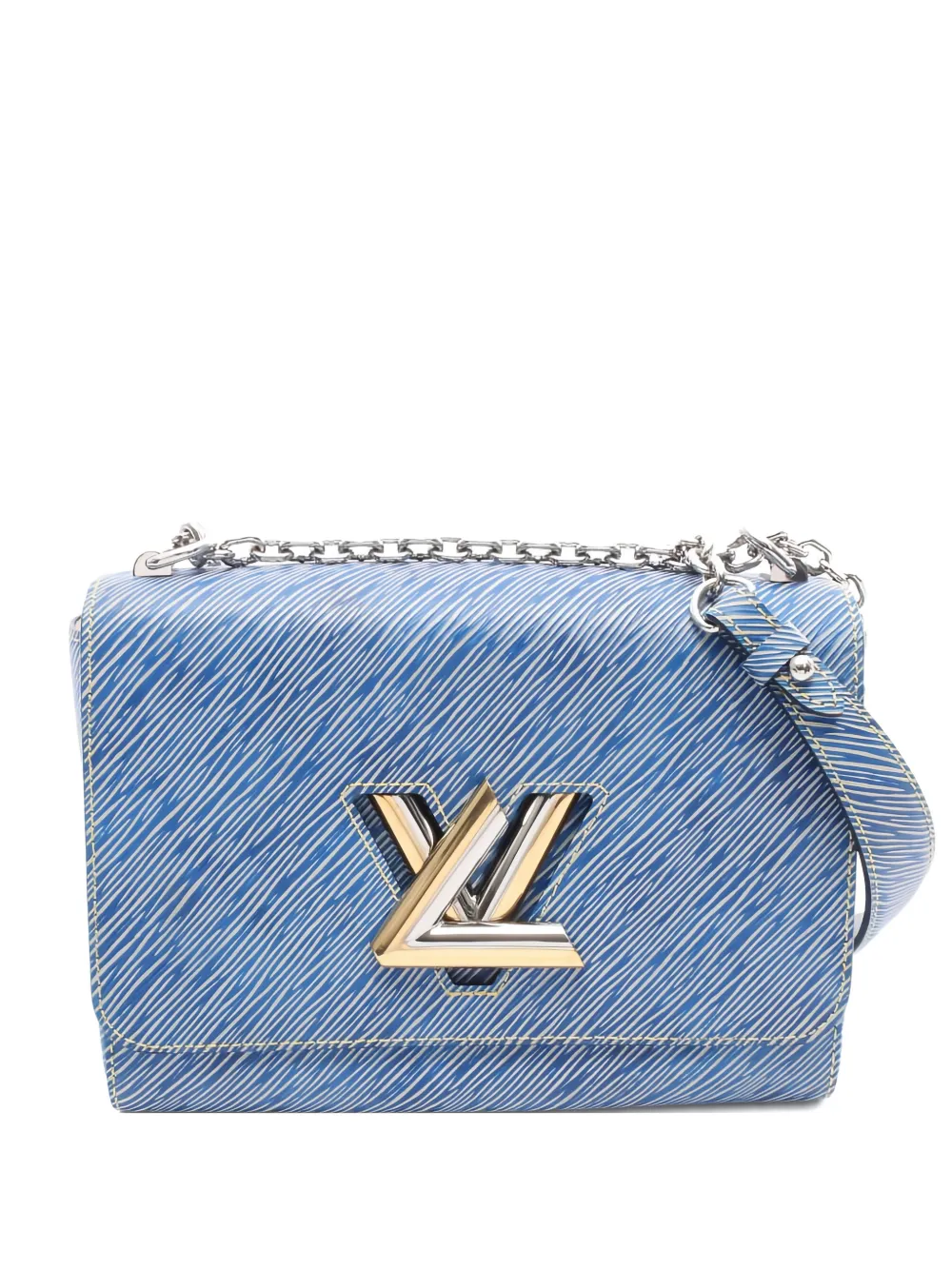 Louis Vuitton Pre-Owned 2016 epi chain Twist MM shoulder bag - Blu