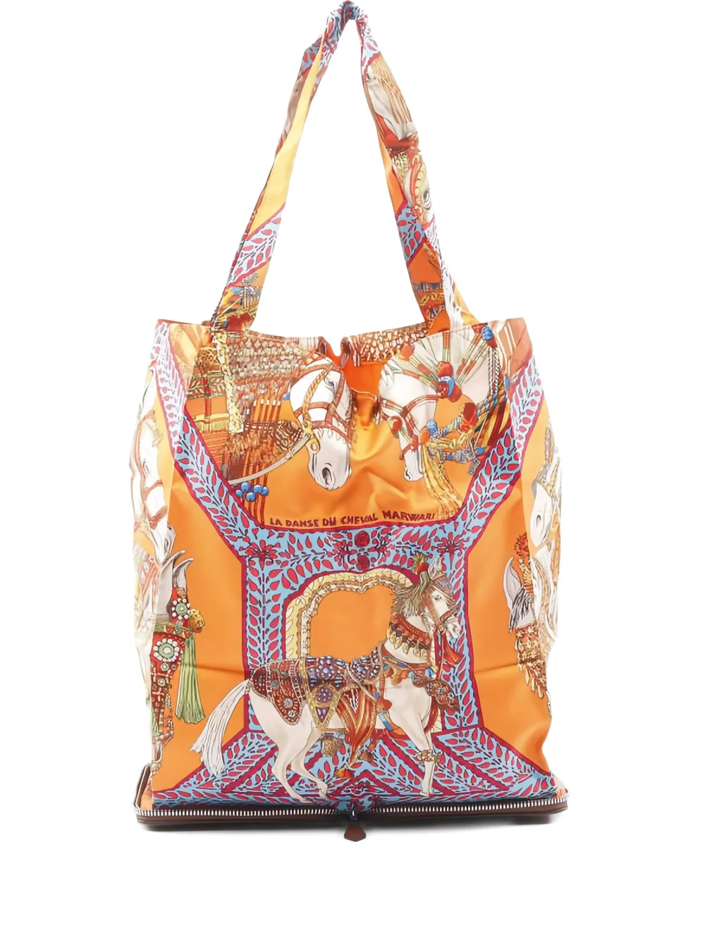 Pre-owned Hermes 2008 La Danse Du Cheval Marwari Shoulder Bag In Orange