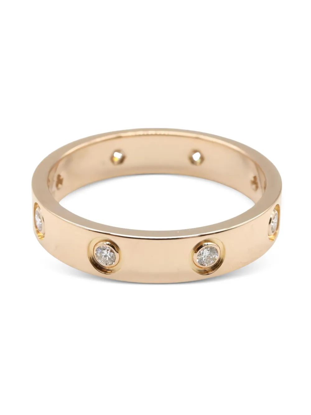 Cartier 2010s 18K rose gold Mini Love diamond ring - Rosa