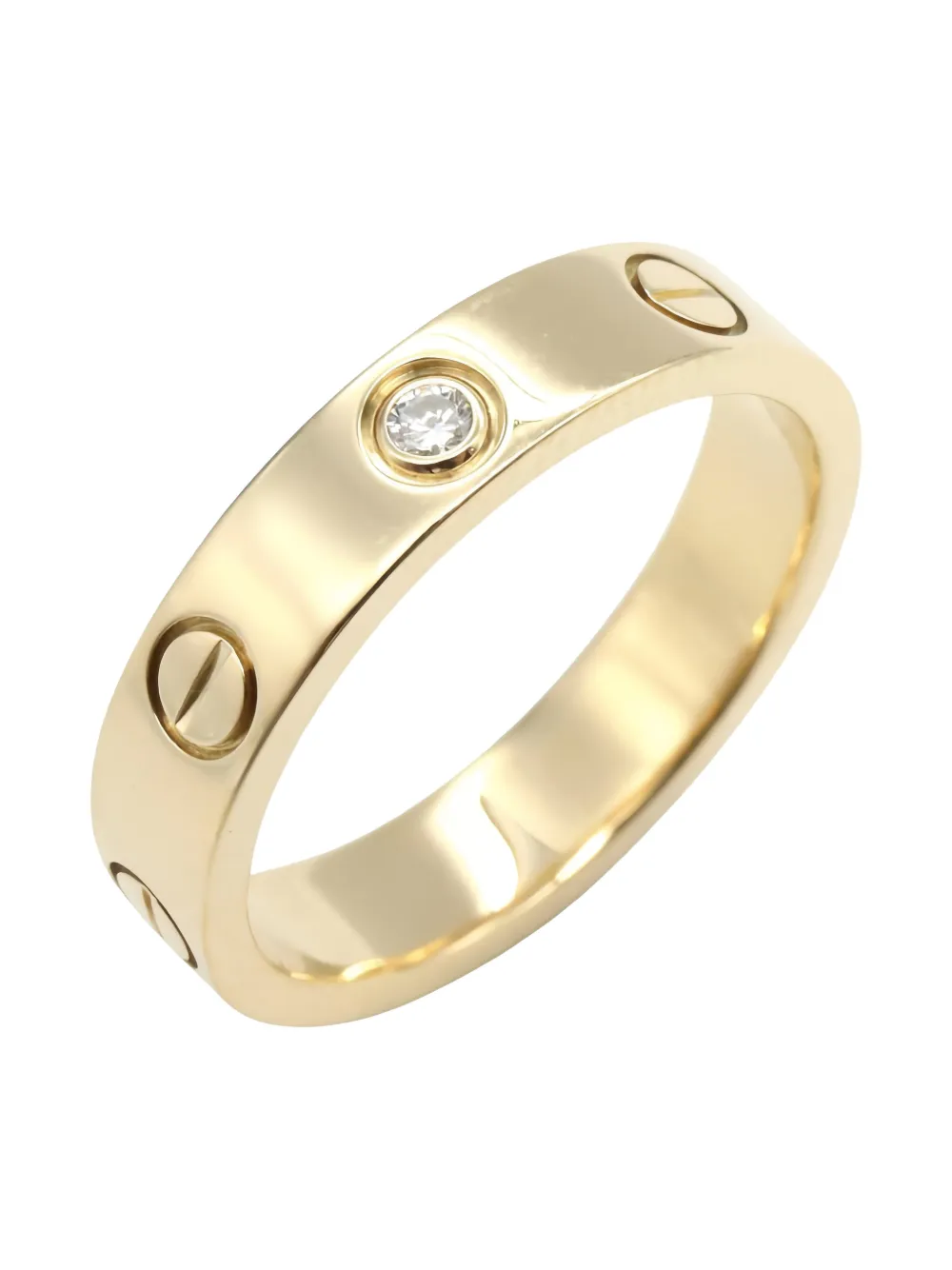CARTIER Pre-owned 2010s 18k Yellow Gold Mini Love Diamond Ring