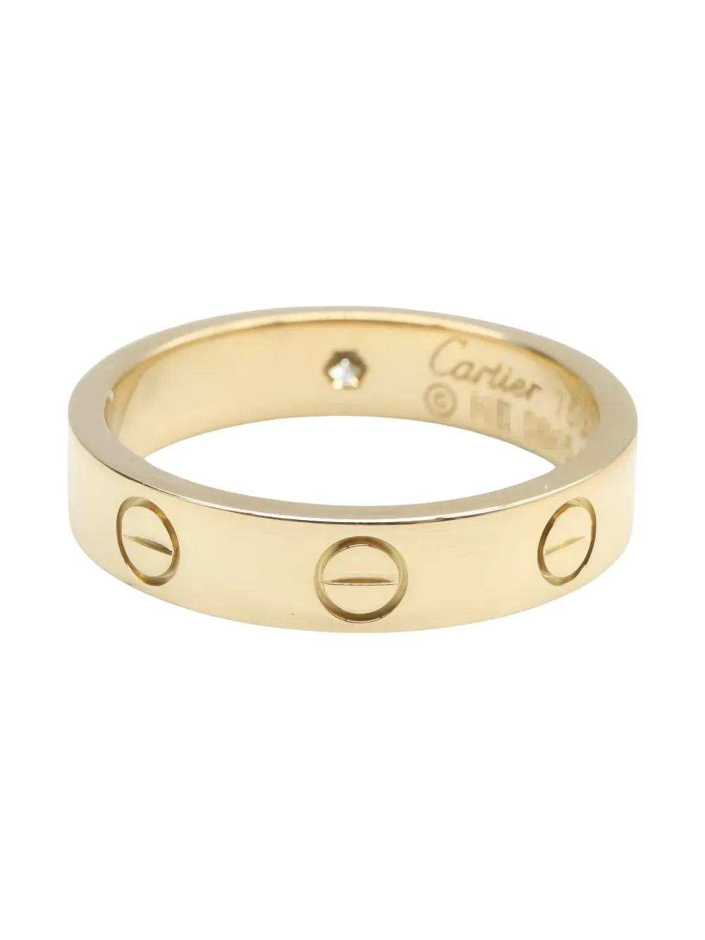 CARTIER Pre-owned 2010s 18k Yellow Gold Mini Love Diamond Ring