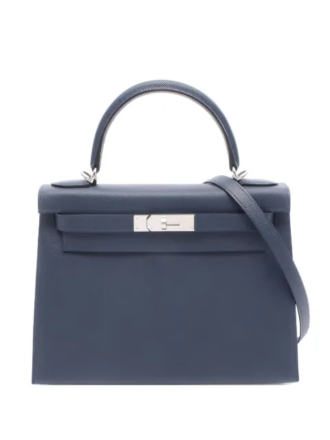 Hermès Pre-Owned Kelly28 silver-tone hardware tote bag
