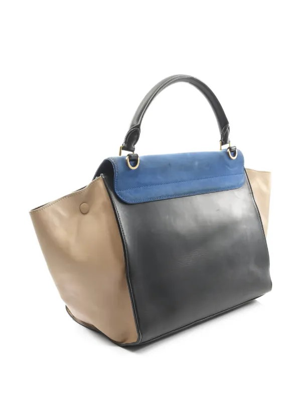Celine Pre-Owned 2000s トラペーズ スエードハンドバッグ | ブルー
