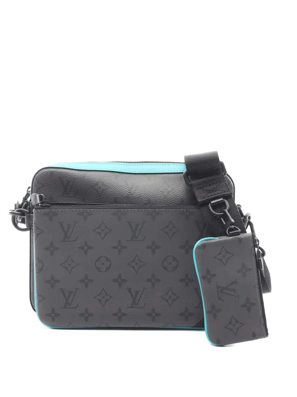 Pre-owned Louis Vuitton 2010 Monogram Messenger Shoulder Bag In Gray