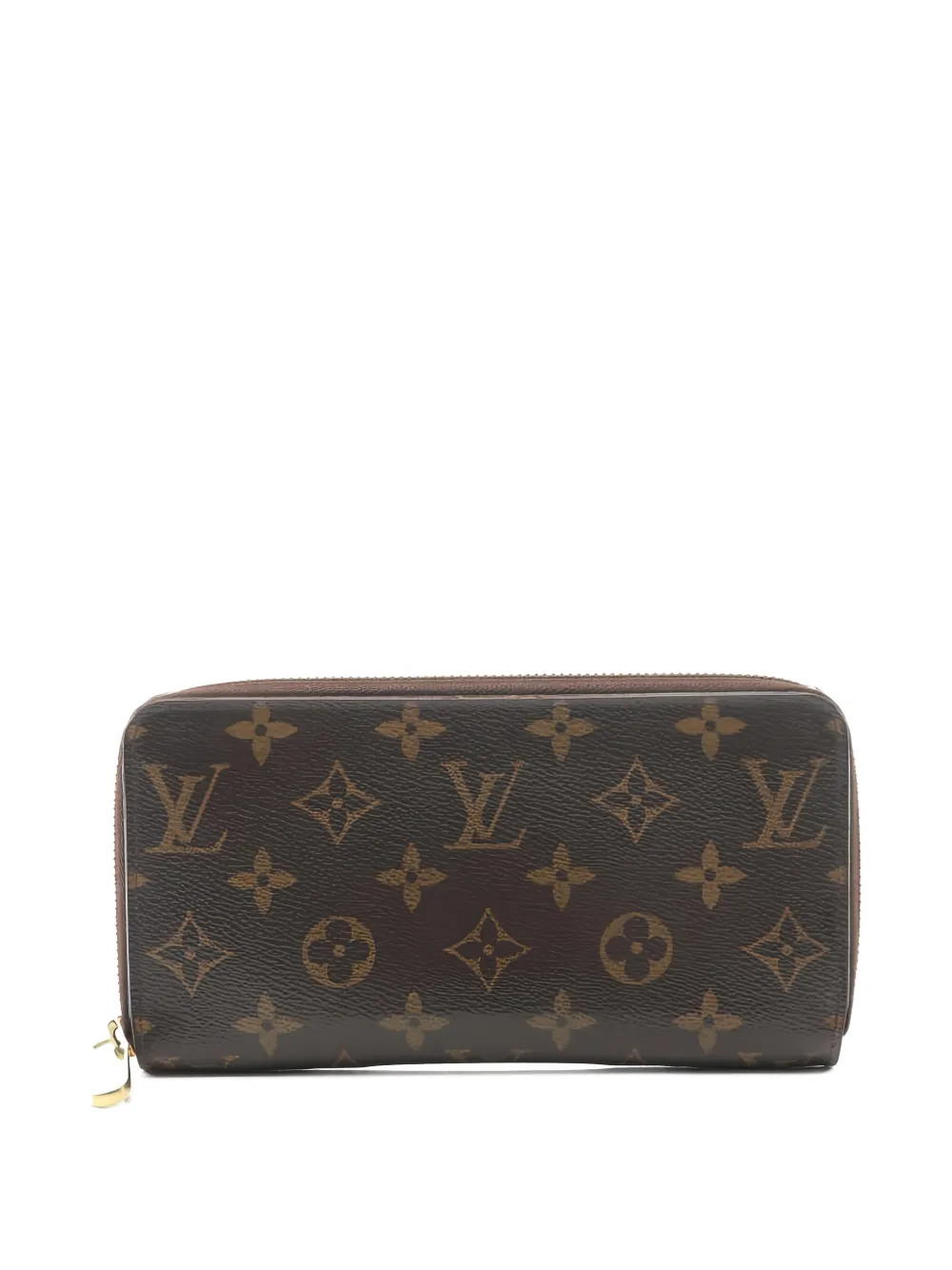Pre-owned Louis Vuitton 2017 Monogram-pattern Wallet In Brown