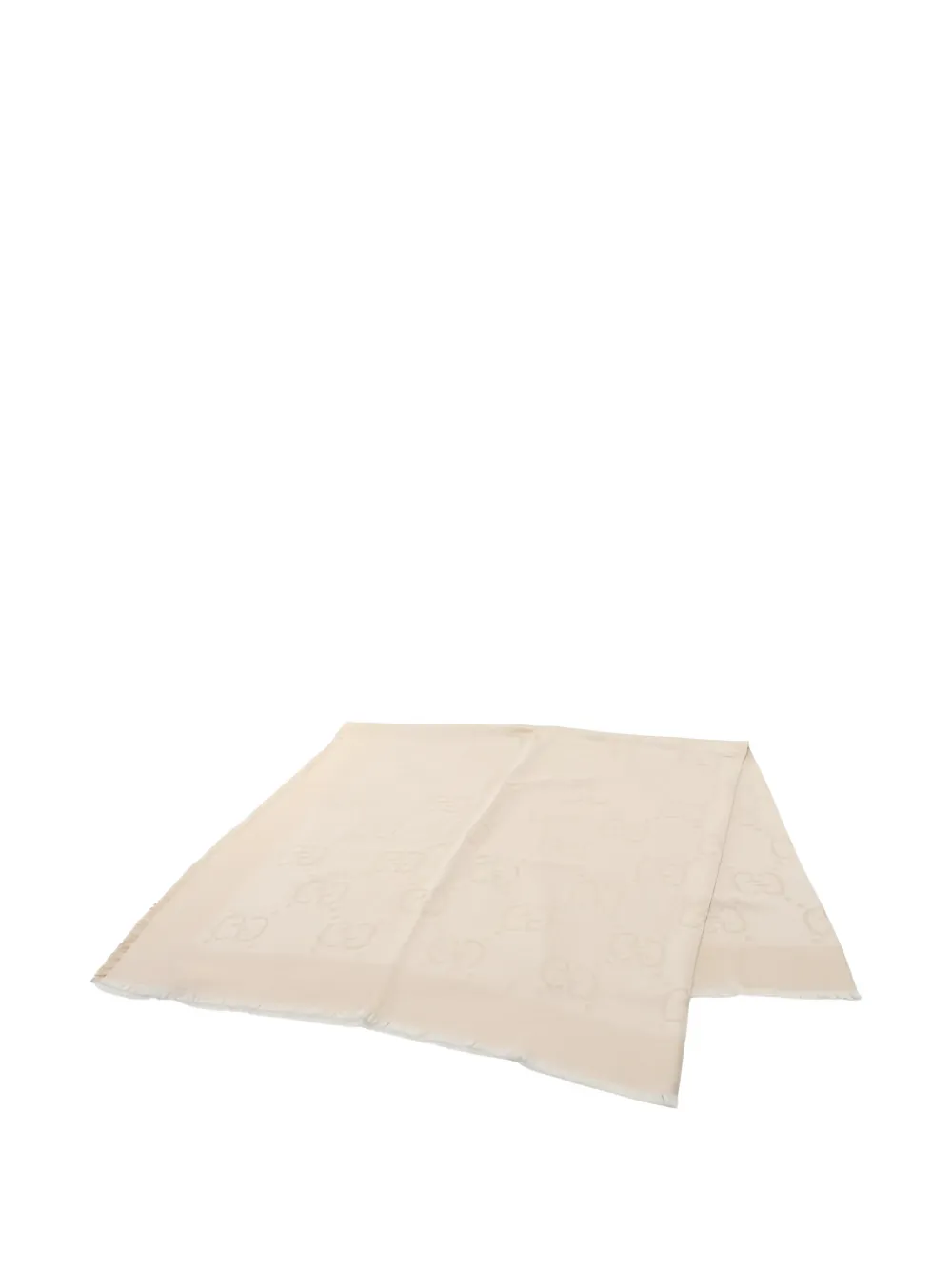 Gucci Pre-Owned GG monogram silk scarf - Nude