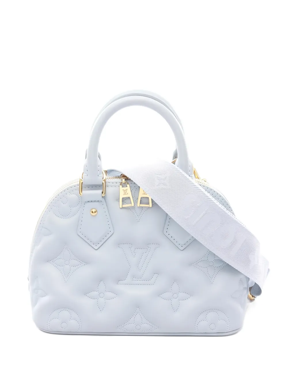 Pre-owned Louis Vuitton Bubble Glam Patterned Alma Soft Bb Tote Bag In Blue