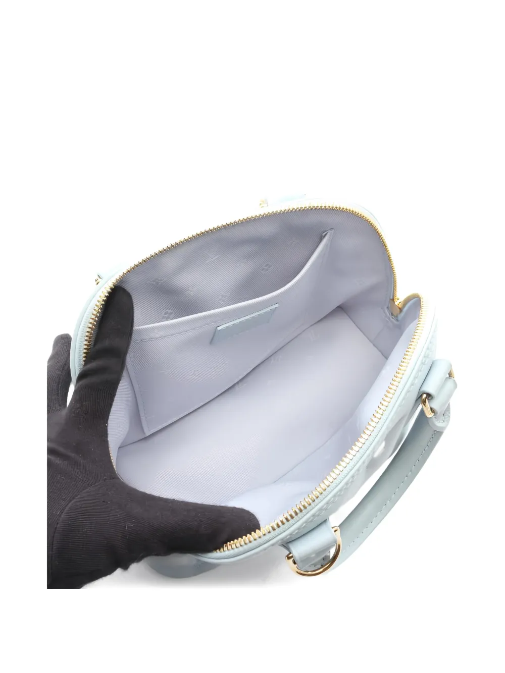 Pre-owned Louis Vuitton Bubble Glam Patterned Alma Soft Bb Tote Bag In Blue