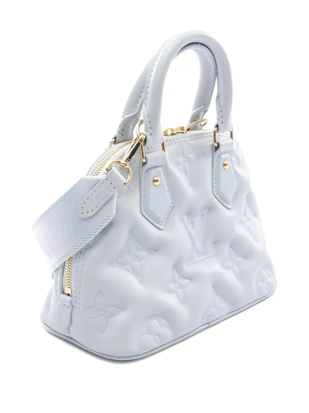 Pre-owned Louis Vuitton Bubble Glam Patterned Alma Soft Bb Tote Bag In Blue