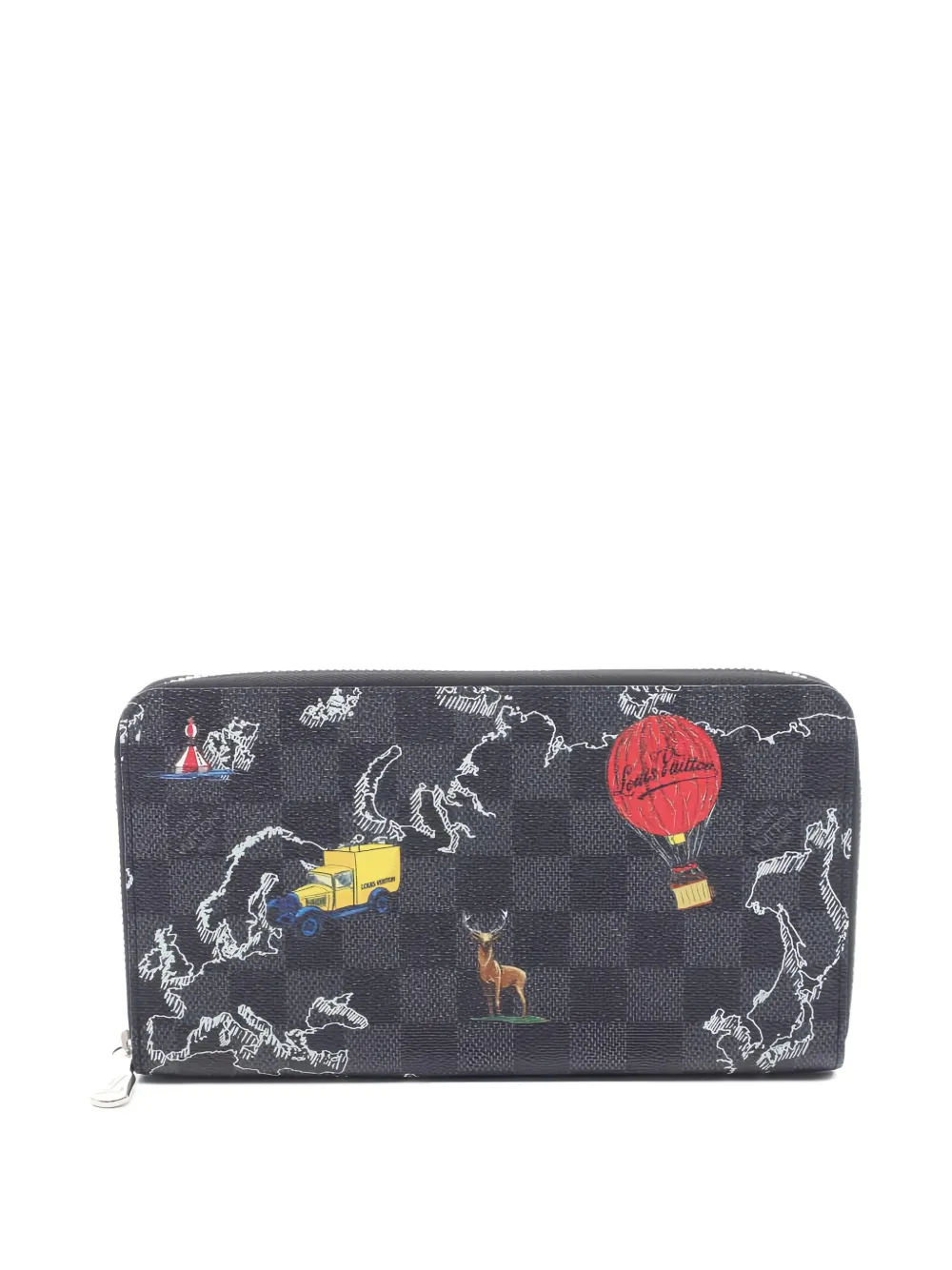 Louis Vuitton Pre-Owned 2019 zipped printed organiser wallet | Grey | Image 1