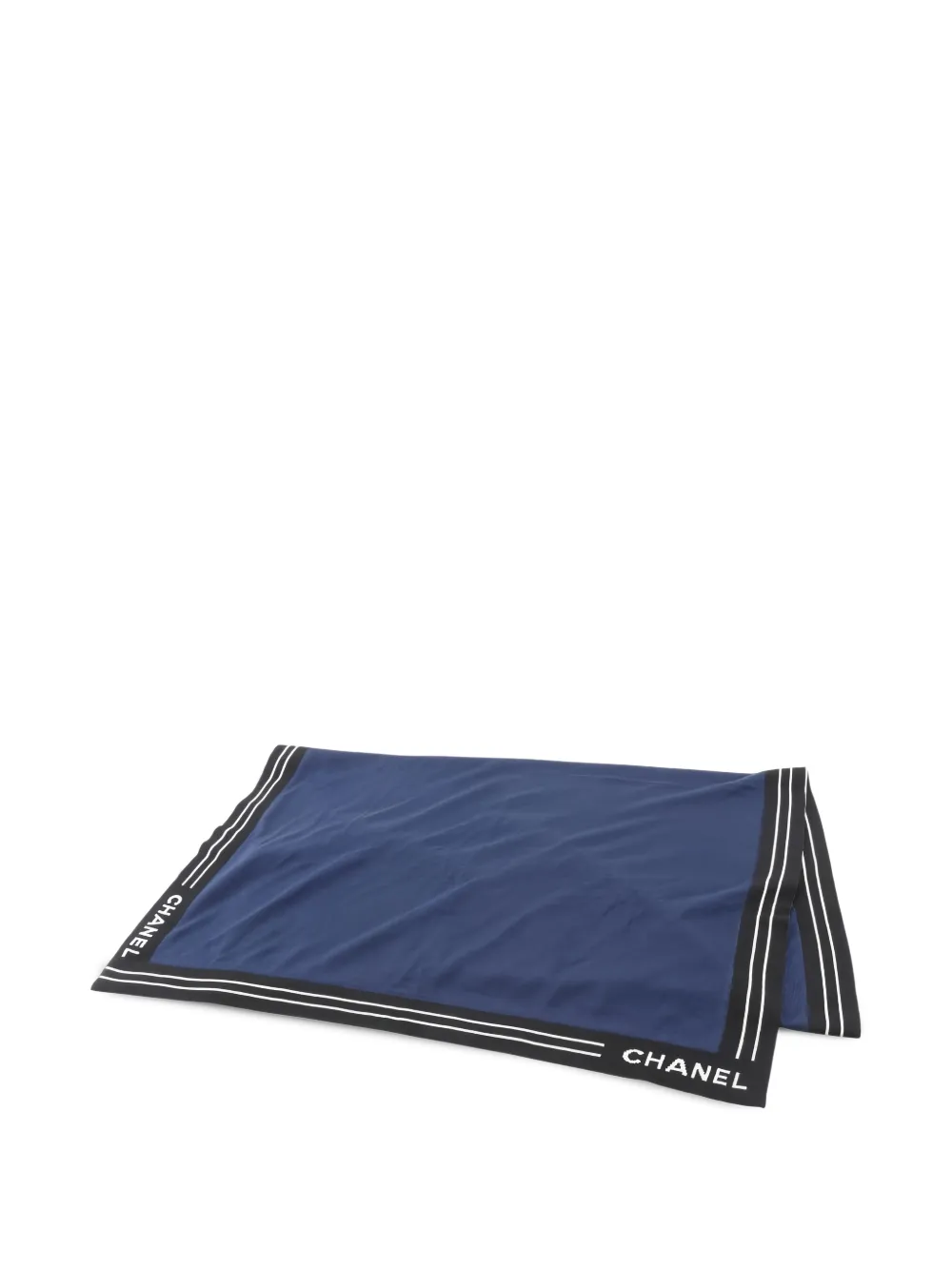 CHANEL Pre-Owned 1986-1988 logo shawl - Blu