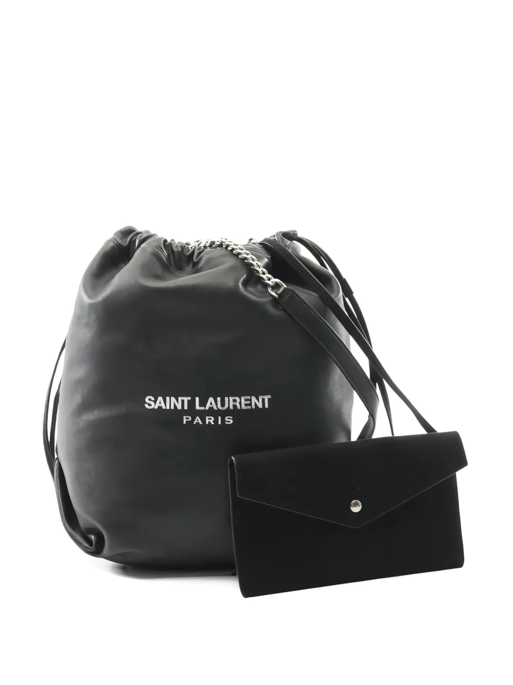 Pre-owned Saint Laurent 2010s Teddy Bucket Bag In Black