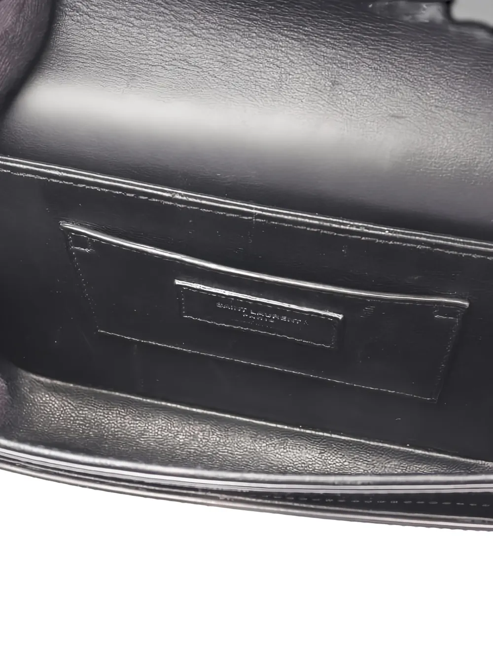 Pre-owned Saint Laurent Patent Solferino Shoulder Bag In Black