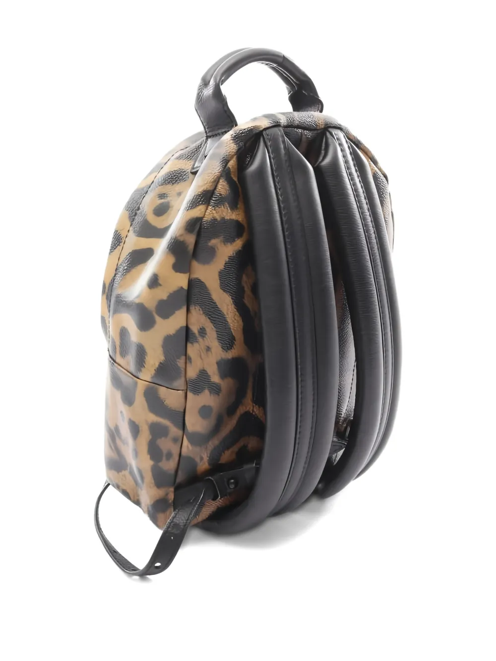 LOUIS VUITTON Pre-owned 2015 Palm Springs Pm Leopard-print Backpack In Brown