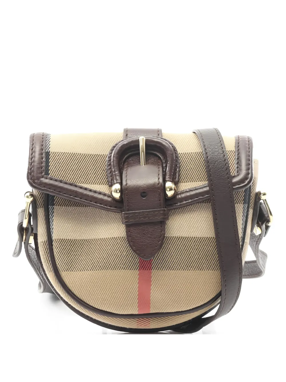 Burberry Pre-Owned 2000s buckle-detail crossbody bag - Toni neutri