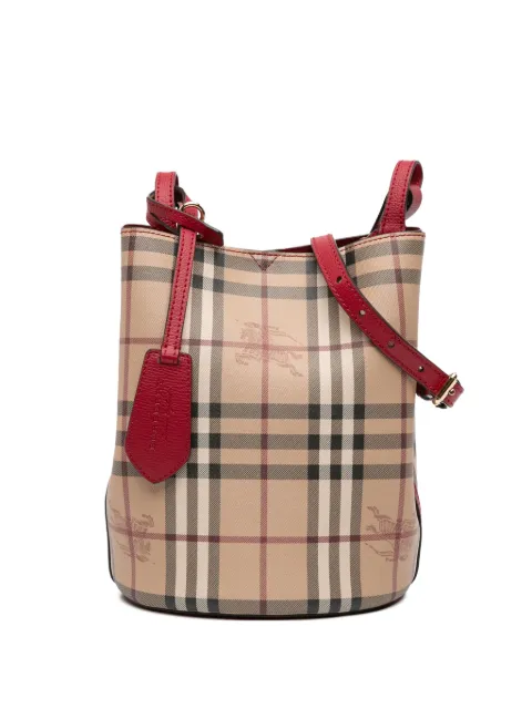 Burberry Pre-Owned 2000-2017 Haymarket Check Coated Canvas Lorne bucket bag
