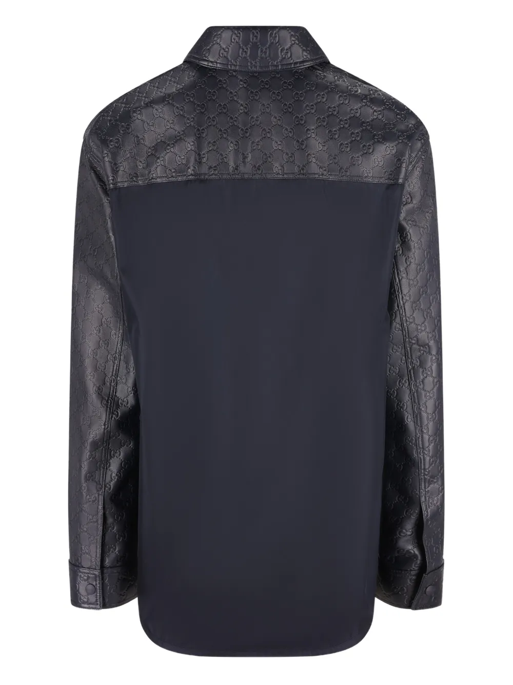 Gucci logo-pattern shirt - Blauw