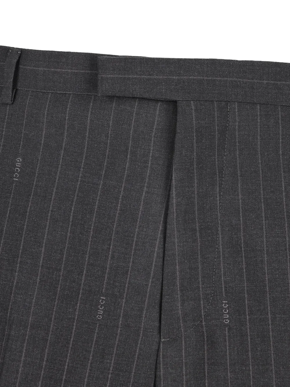 Gucci pinstripe-pattern belt-loop trousers - Grijs