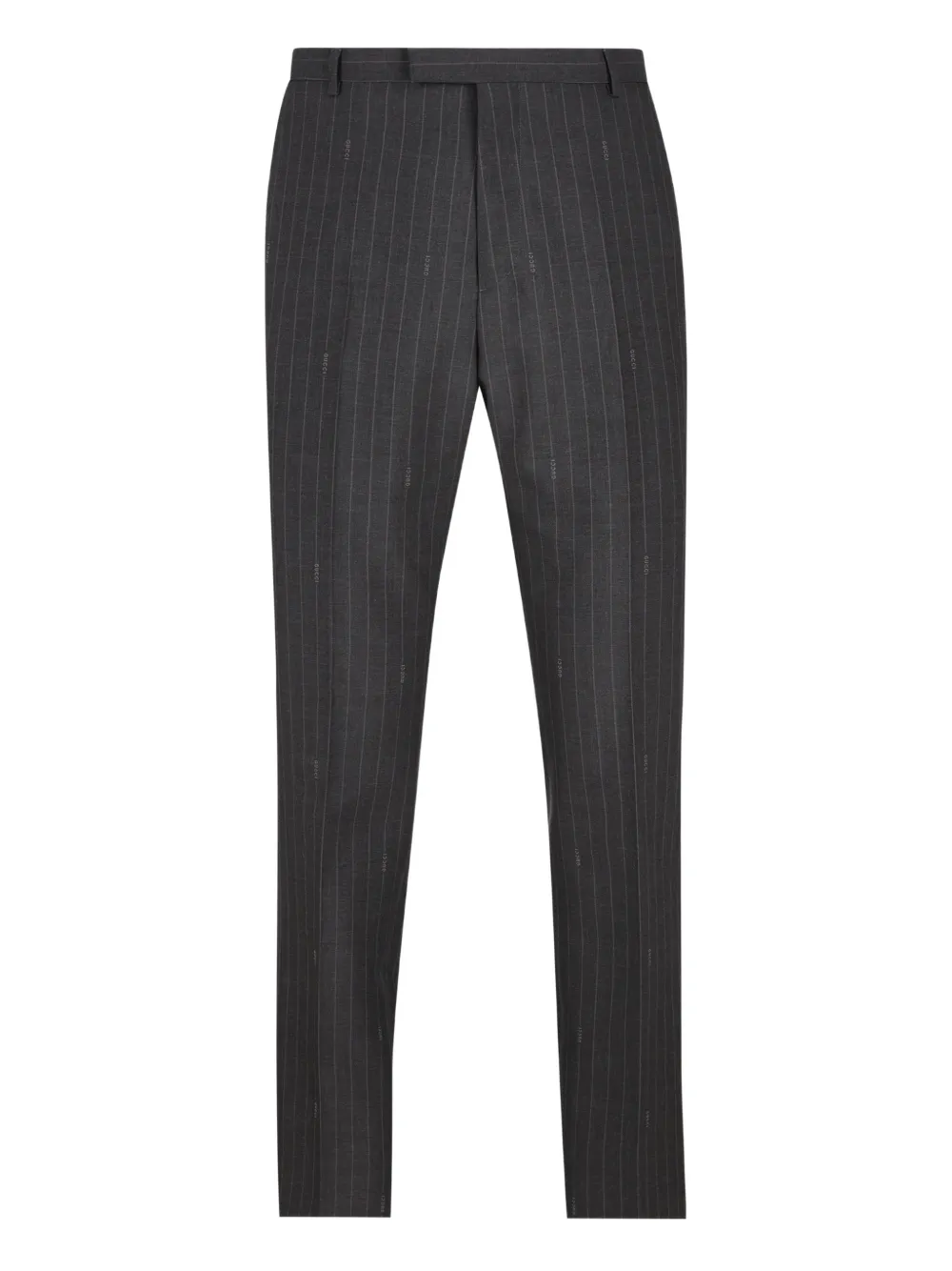 Gucci pinstripe-pattern belt-loop trousers | Grey | Image 1