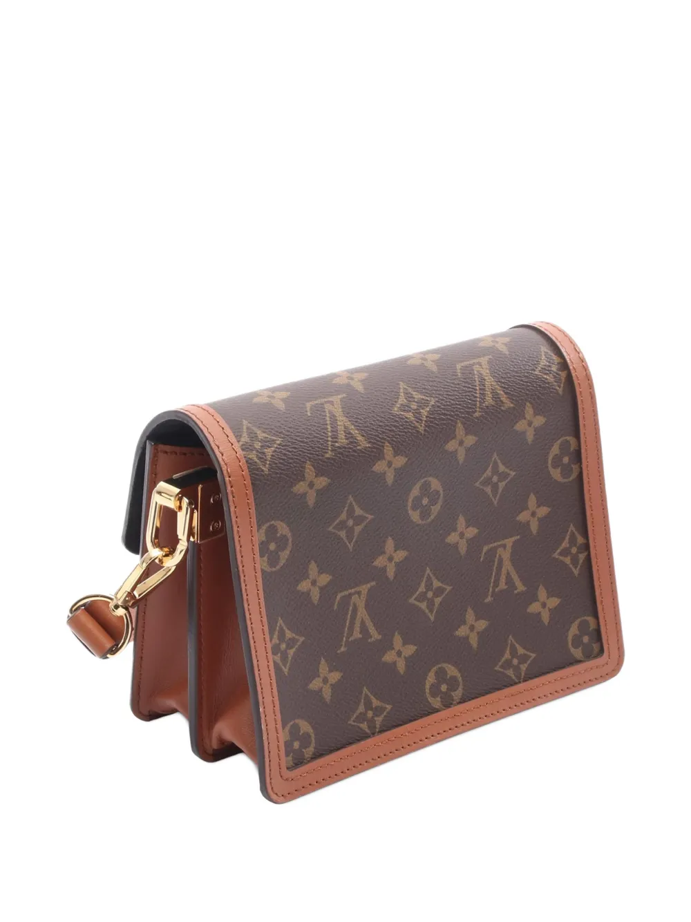 LOUIS VUITTON Pre-owned 2021-2025 Monogram Reverse Mini Dauphine Satchel In Brown