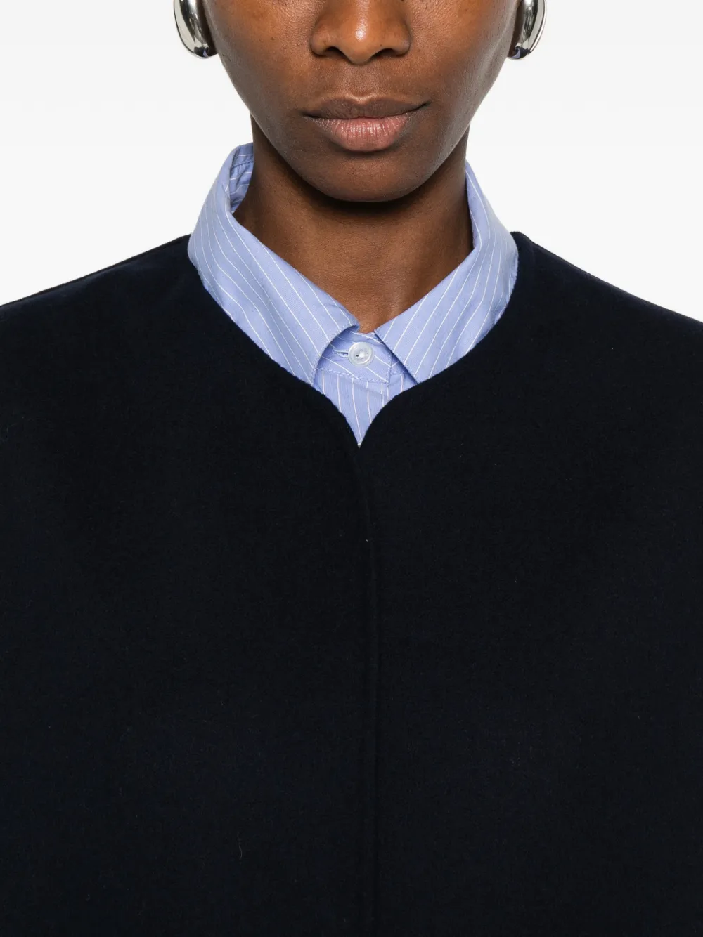 The Row Tiberus Coat In Blue