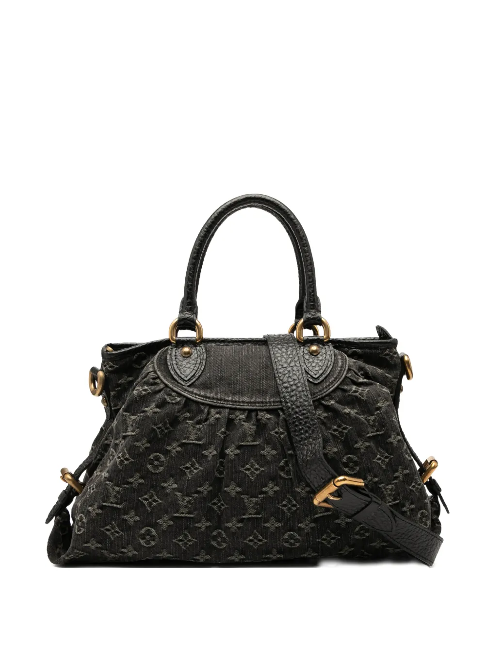 Louis Vuitton Pre-Owned 2008 Monogram Denim Neo Cabby MM satchel - Nero