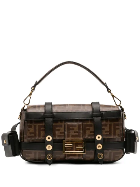 Fendi Pre-Owned 2010-2025 Zucca Glazed Fabric Cage Baguette satchel
