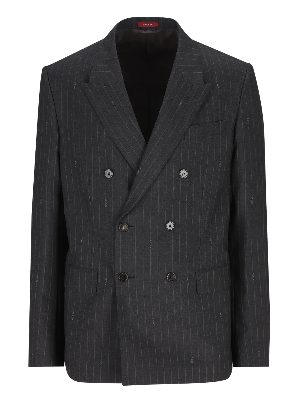 Gucci pinstriped double-breasted blazer | Grey | Image 1