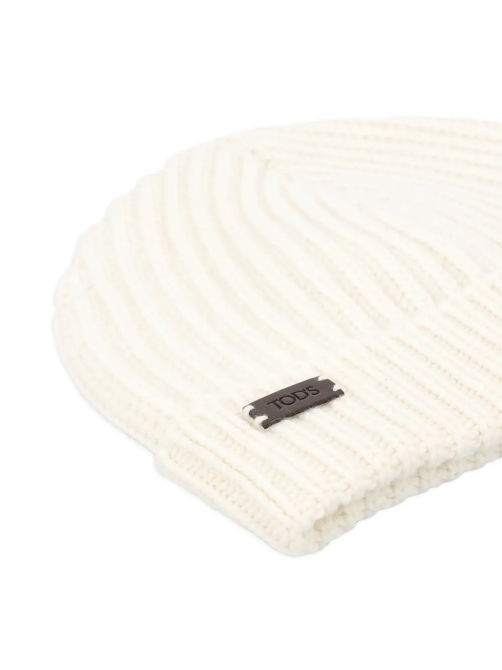  Tod's Logo-plaque Beanie Hat - Neutrals 