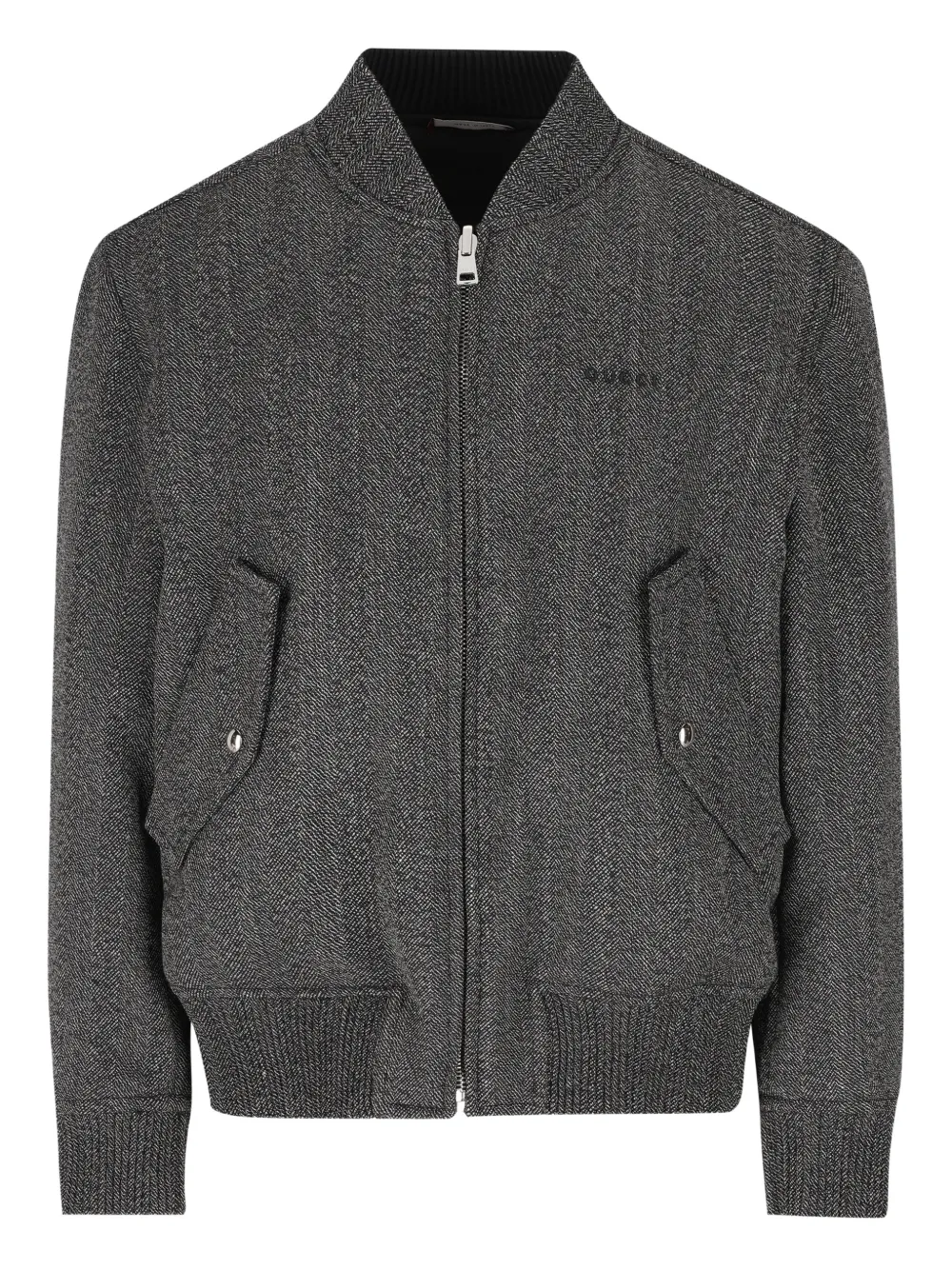 Gucci herringbone zip-up jacket | gris | Image 1