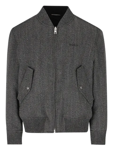 Gucci herringbone zip-up jacket