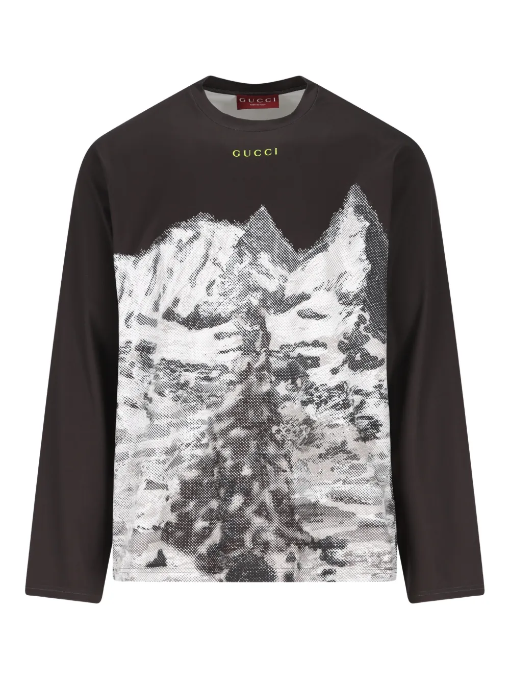 Gucci graphic-print long-sleeve T-shirt | Black | Image 1