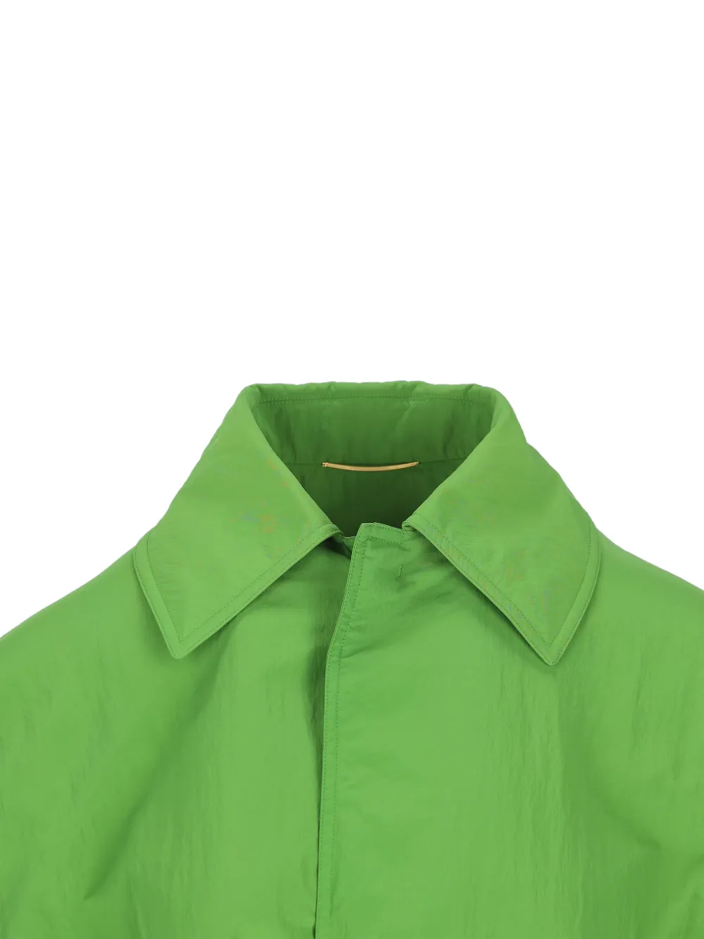 Saint Laurent Taffeta jas met zakken Groen