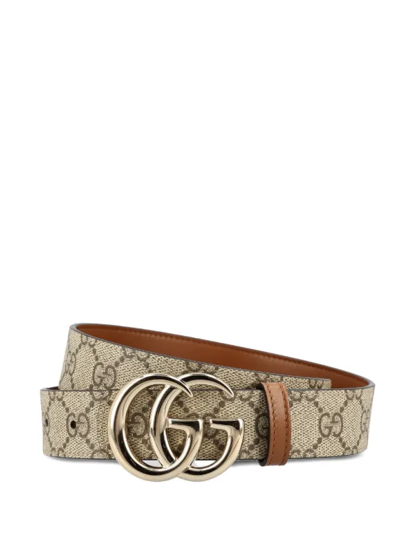 Gucci Reversible GG Marmont Belt in Neutrals