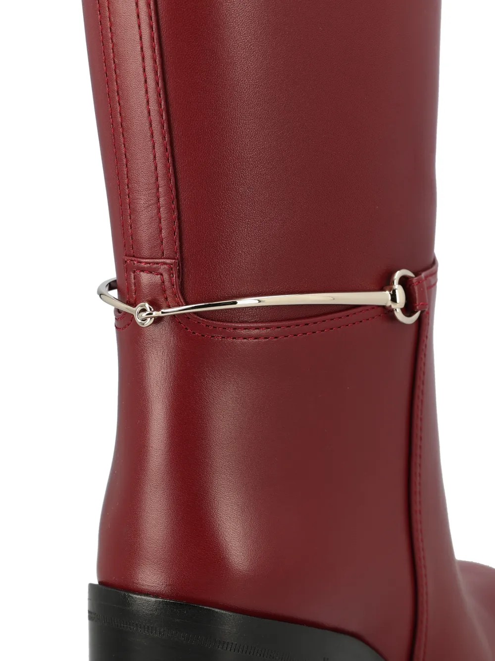 Gucci 85mm Horsebit-detail knee-hight boots Rood