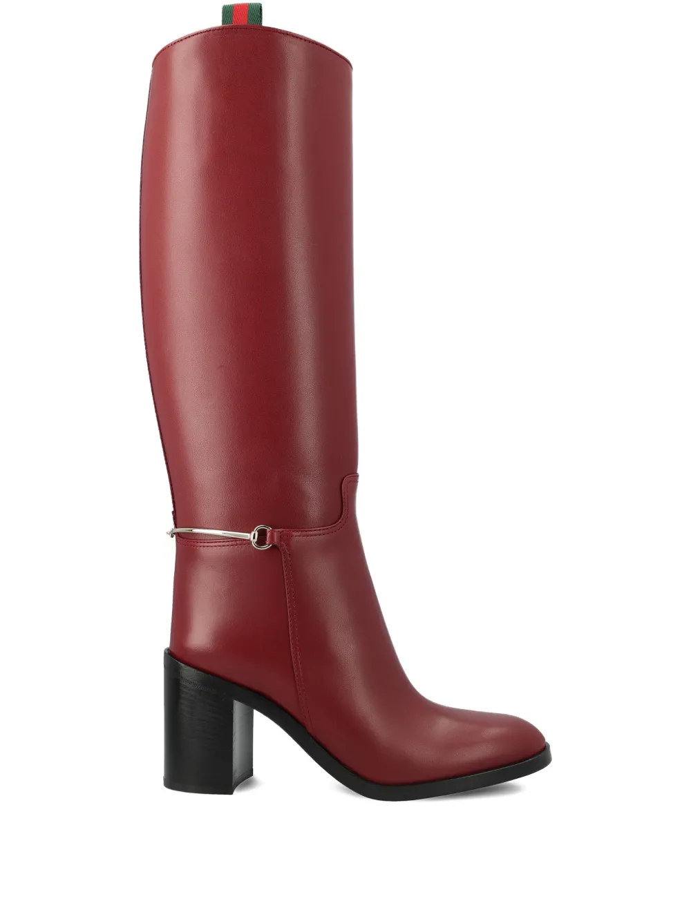 Gucci 85mm Horsebit-detail knee-hight boots Rood