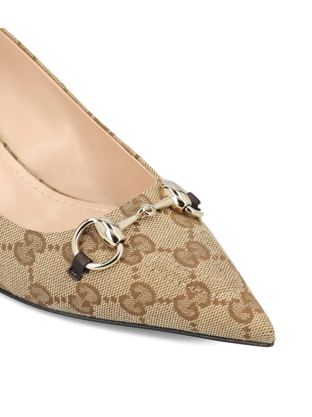 Gucci 45mm Horsebit Patterned Pumps In Brown