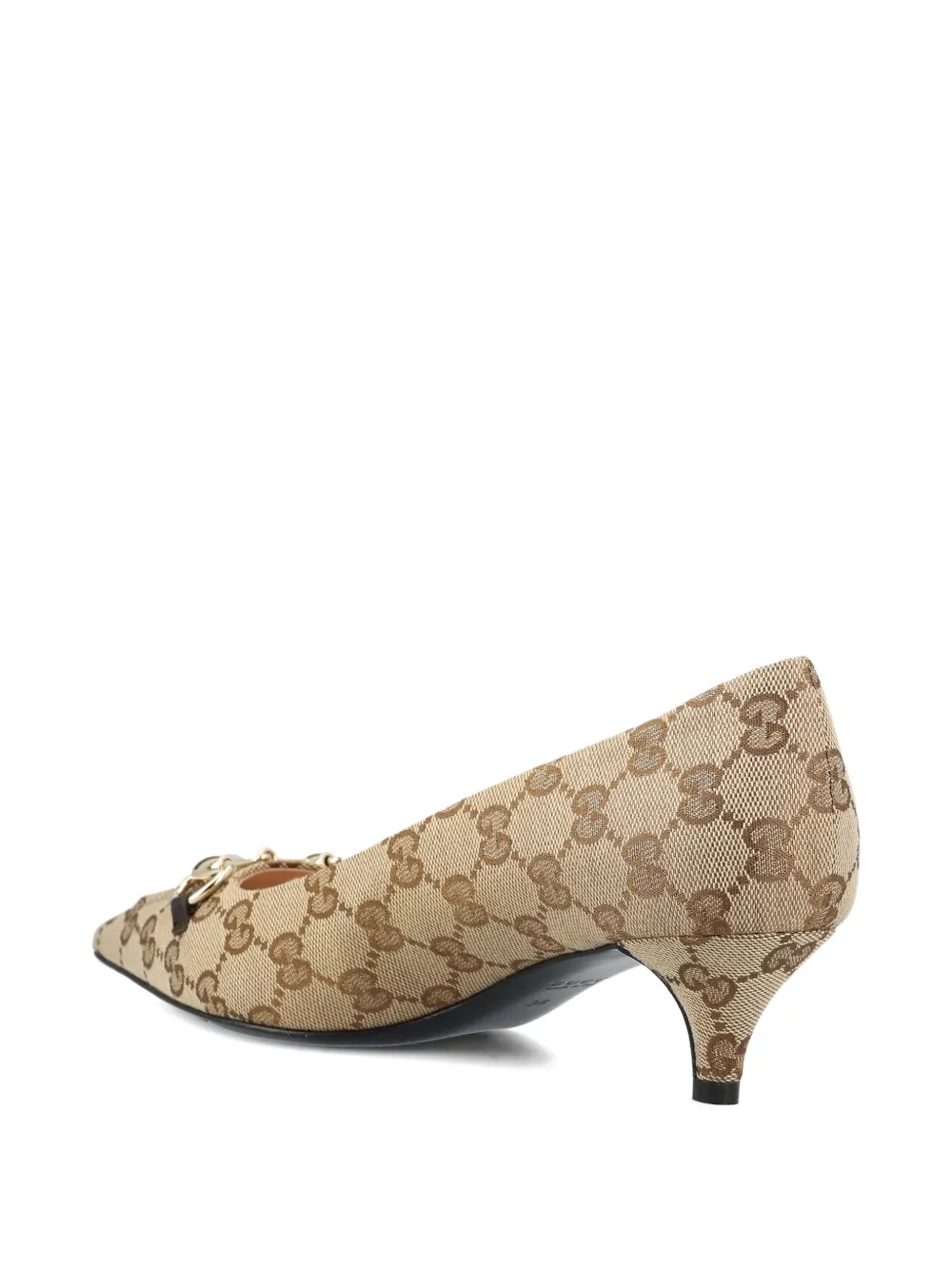 Gucci 45mm Horsebit Patterned Pumps In Brown