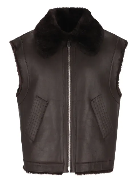 FENDI chaleco con cuello texturizado