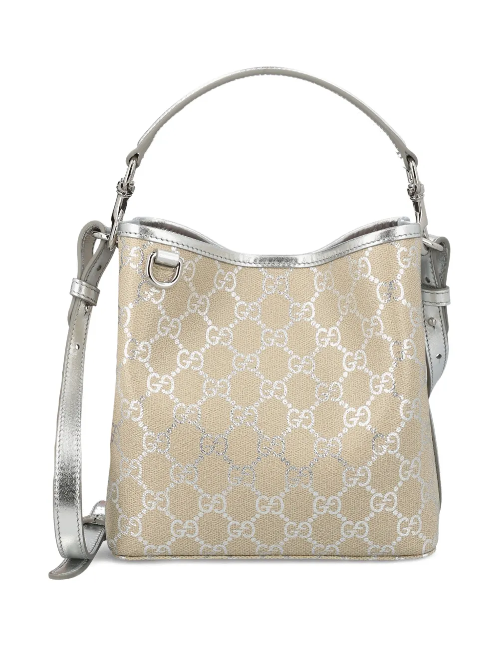 Gucci small GG Emblem bucket bag - Nude