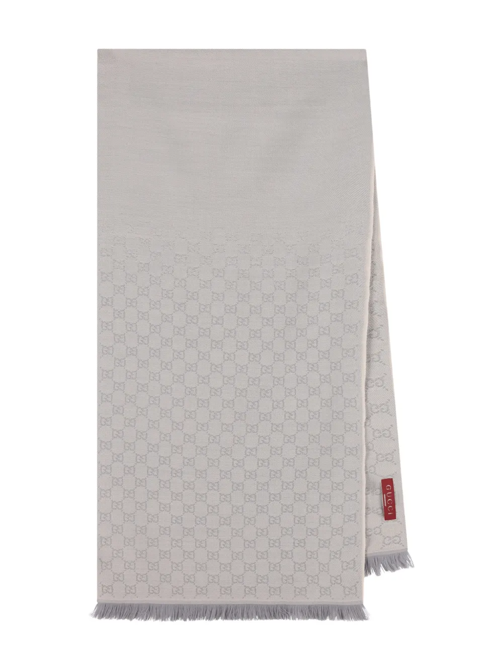 Gucci Cachecol de jacquard com franjas | Cinza | Image 1