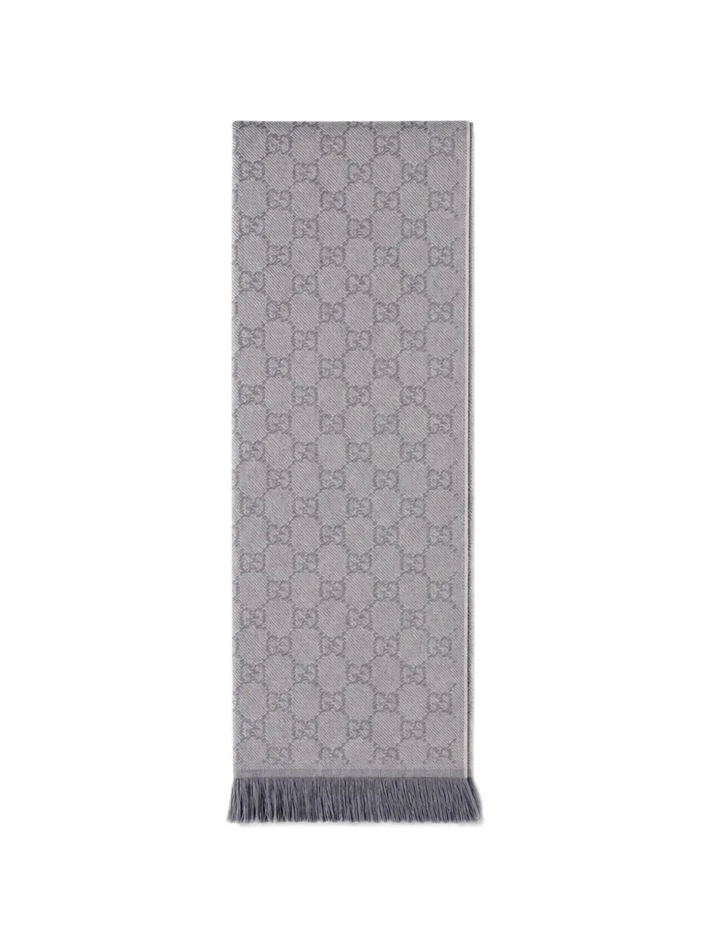 Gucci GG Supreme sjaal met franje Grijs