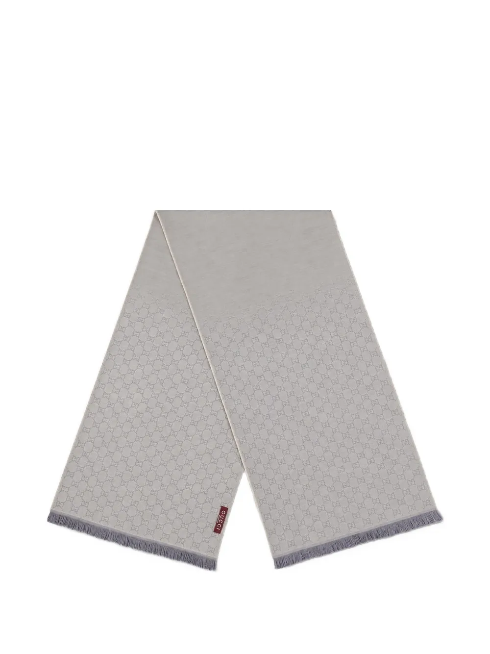 Gucci GG Supreme sjaal met franje Grijs