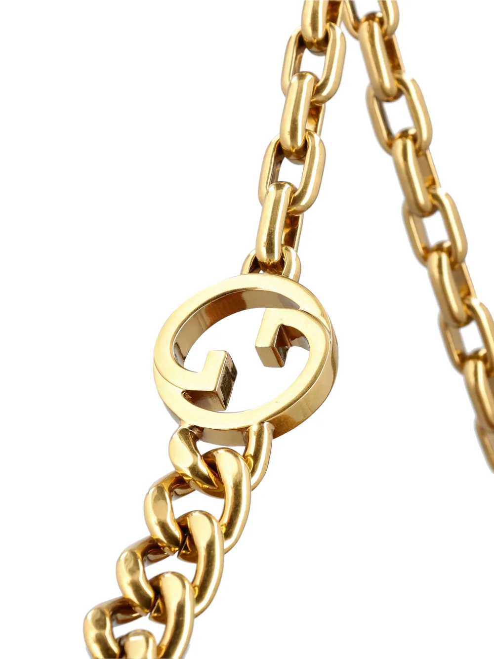 Gucci GG grote schoudertas met kettinghengsel Bruin