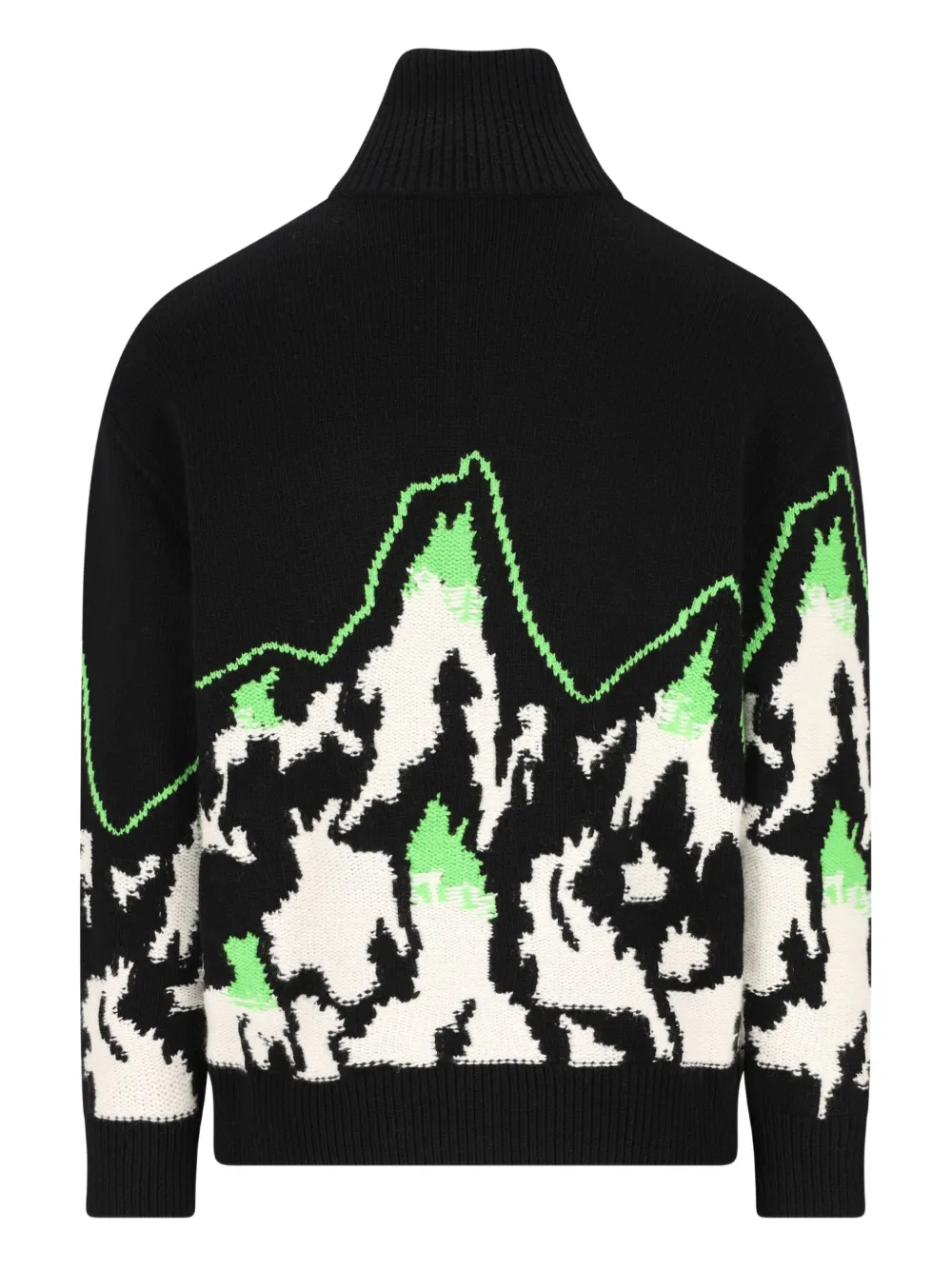 Gucci Trui met jacquard en rits - Zwart