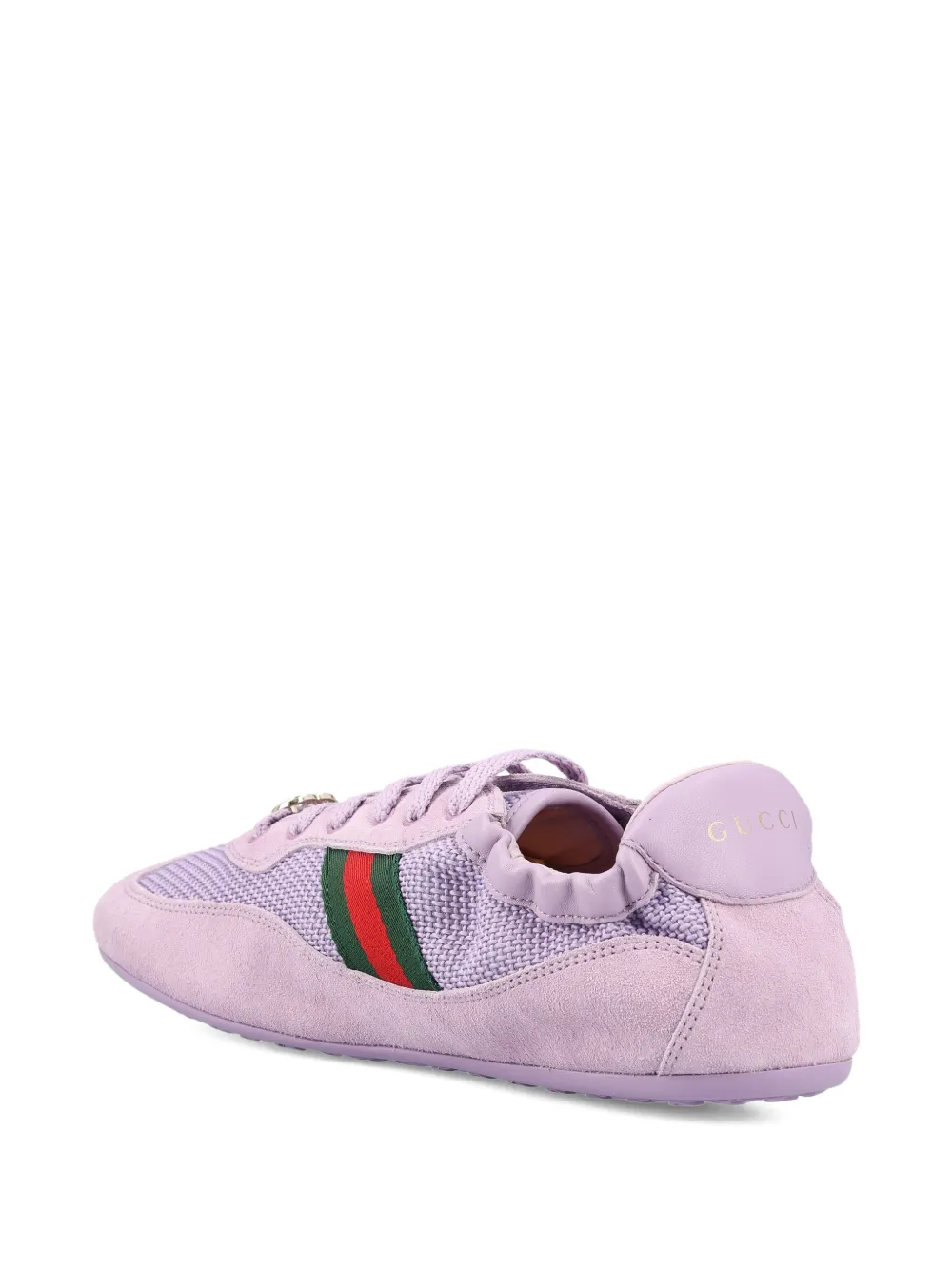 Gucci Shift Web-stripe Sneakers In Purple