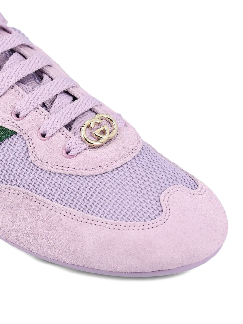 Gucci Shift Web-stripe Sneakers In Purple